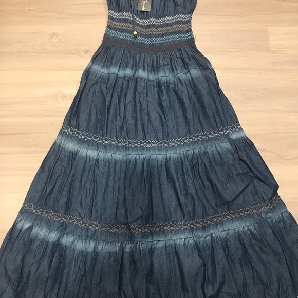 NWT.  Long Denim Dress by Sacred Threads L/XL.  219048. LG/GY01 - Picture 3 of 4